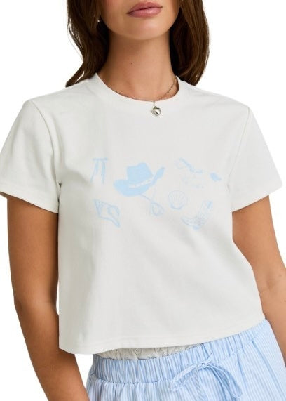 Cowgirl Graphic Short Sleeve Round Neck Baby Tee