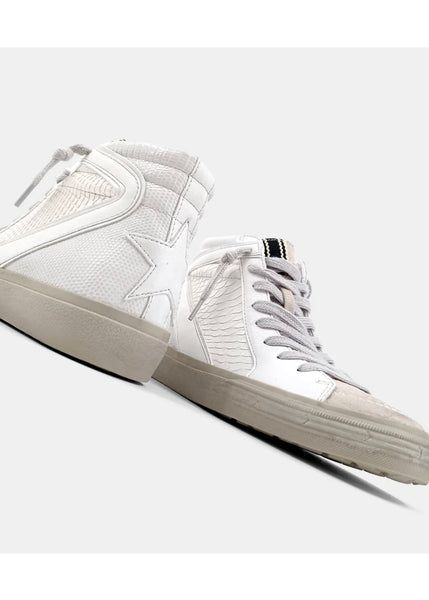 Shu Shop Rooney White Snake High Top Sneakers
