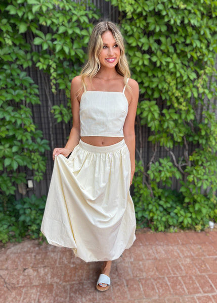 Basking In The Sun Yellow 2 Pc Skirt Set