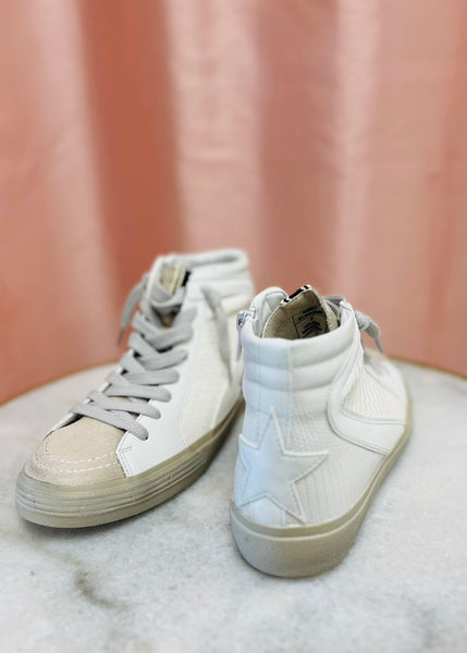 Shu Shop Rooney White Snake High Top Sneakers