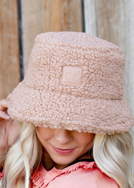 CC Sherpa Adjustable Bucket Hat-Rose