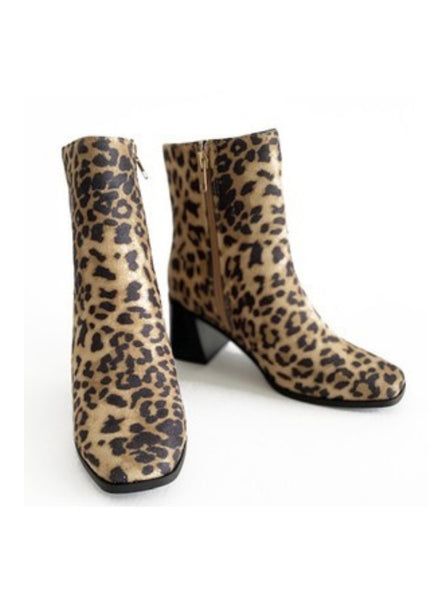 Pricilla Leopard Ankle Booties - SIZE 6.5