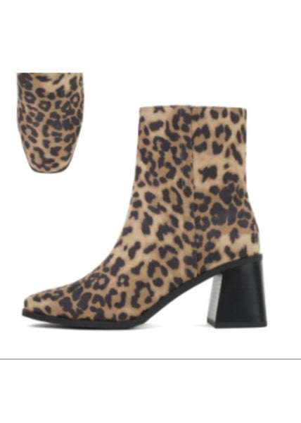 Pricilla Leopard Ankle Booties - SIZE 6.5