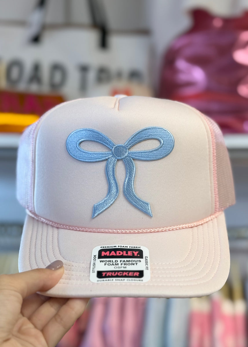Lack of Color Hat w/ cute bow. Embroidered Bow Trucker Hat main image 4