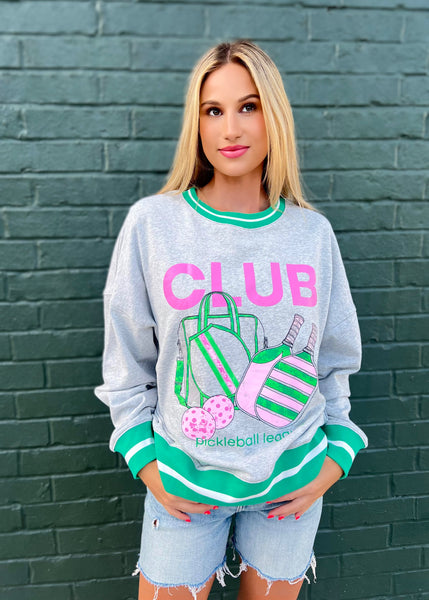 "Club Pickle Ball League" Oversized Sweatshirt