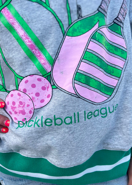 "Club Pickle Ball League" Oversized Sweatshirt