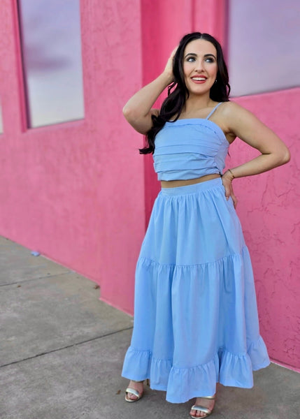 Ride The Wave 2 Pc Midi Skirt Set