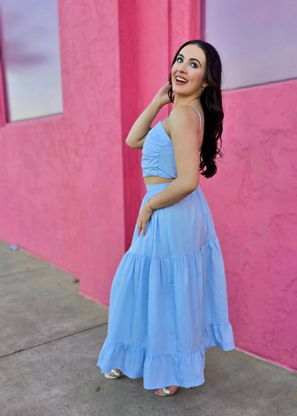 Ride The Wave 2 Pc Midi Skirt Set