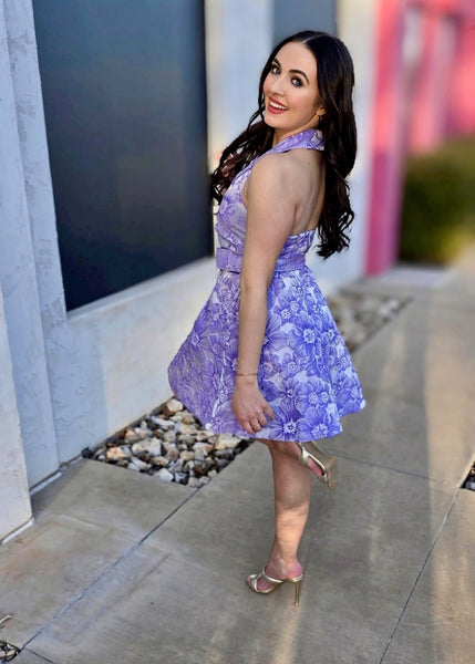 Sweet Moment Lavender Halter Dress