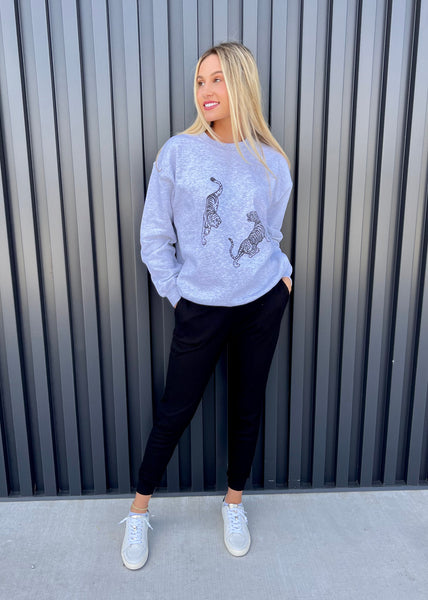 Tiger Gang Ash Crew Sweatshirt