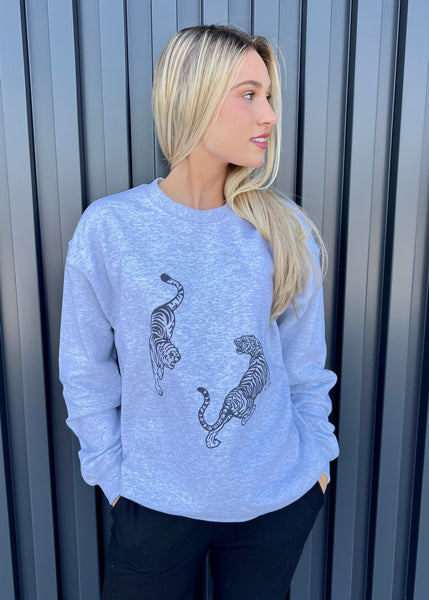 Tiger Gang Ash Crew Sweatshirt