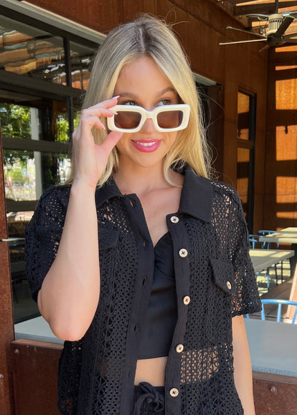 The Kendall Sunglasses - Ivory / Maple Tortoise