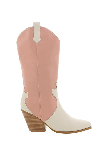 Billini Claudette Pink/White Cowgirl Boot - SIZE 10