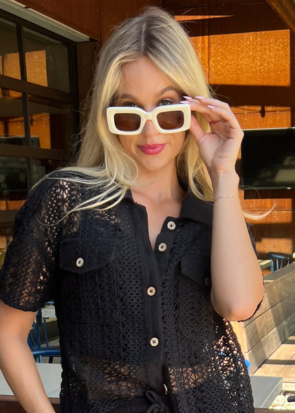 The Kendall Sunglasses - Ivory / Maple Tortoise