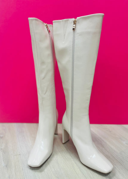 Billini Hendrick Chalk Crinkle Patent Boot