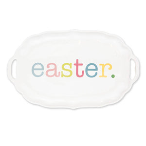 Easter Platter:  White/Multi