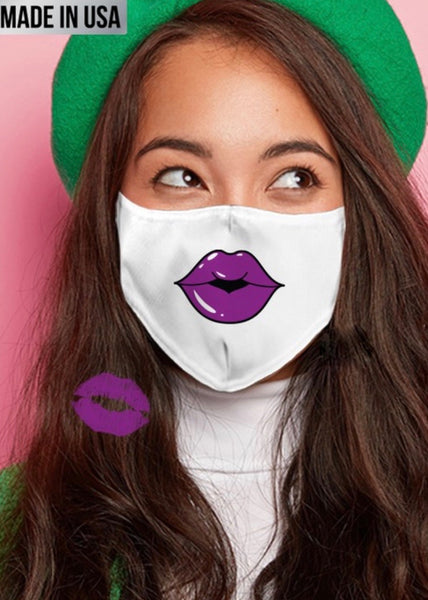 Adult Lips Mask - White