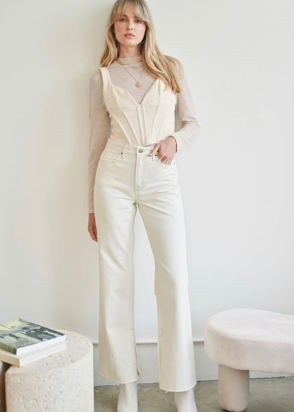 Ginny 90's Vintage Flare- Bone