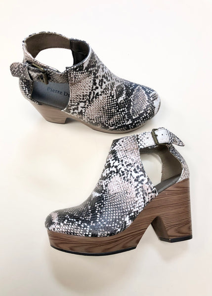 Sylvia Snake Platform Clog