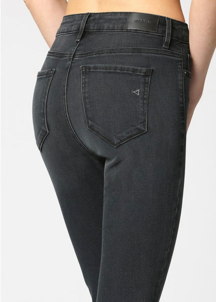 Happi High Rise Black Crop Flare Jean