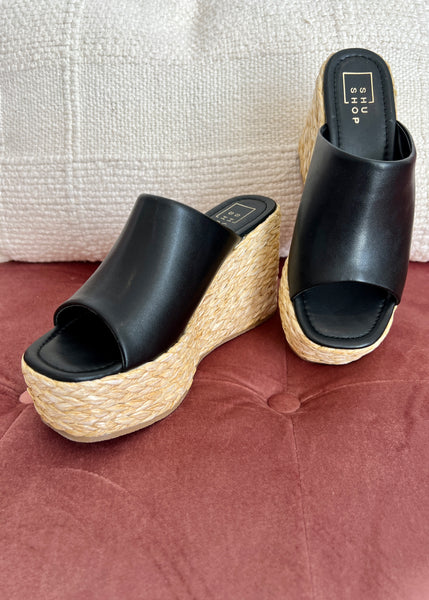 Jodie Black Wedge