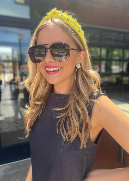Faith Yellow Crystal Headband