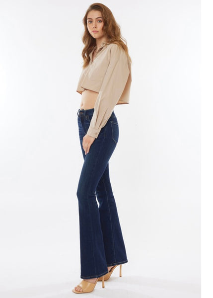 Haydee High Rise Bootcut Dark Denim Jeans