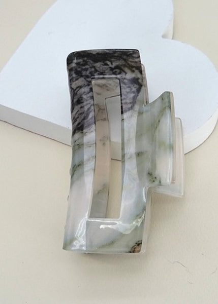 Sarasota Marbleized Hair Claw - Black