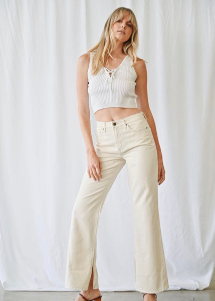 Ginny 90's Vintage Flare- Bone