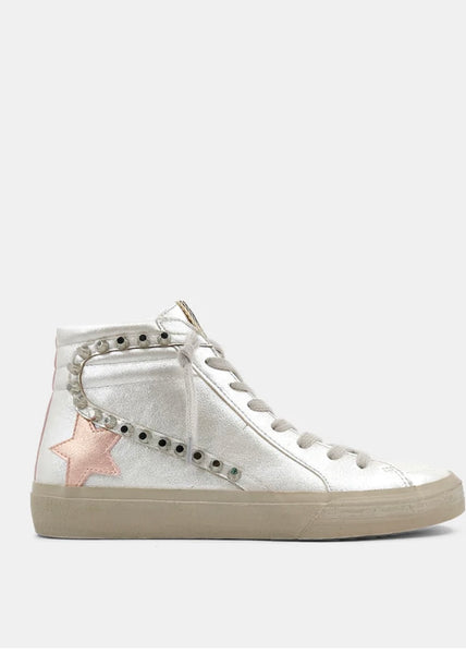 Shu Shop RIRI Pearl White Hi-Top Sneaker