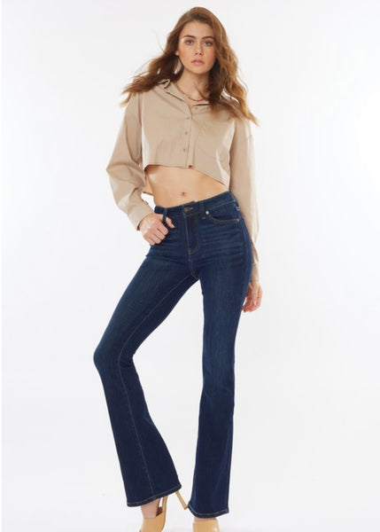 Haydee High Rise Bootcut Dark Denim Jeans