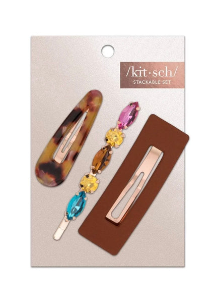 Acrylic Stackable 3pc Set - Amber