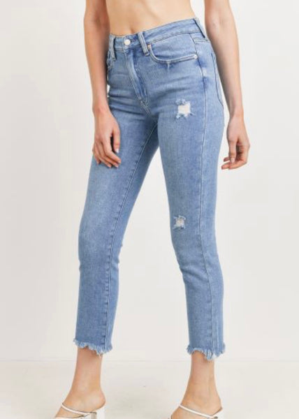 Isla High Rise Cropped Straight Leg Denim - SIZE 10