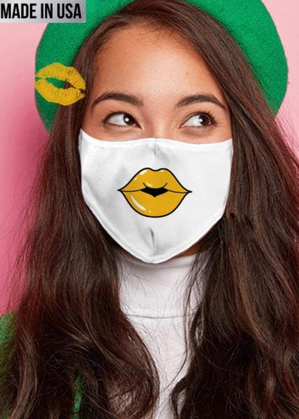 Adult Lips Mask - White