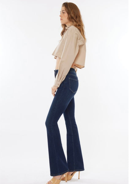 Haydee High Rise Bootcut Dark Denim Jeans