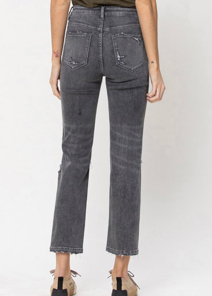 Rachelle Super High Rise Crop Straight Denim