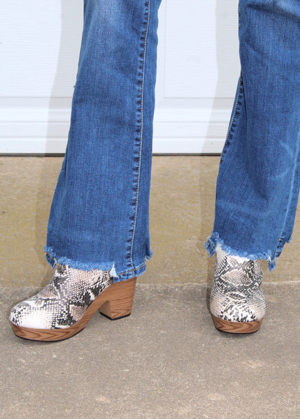 Sylvia Snake Platform Clog