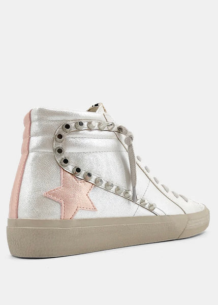 Shu Shop RIRI Pearl White Hi-Top Sneaker