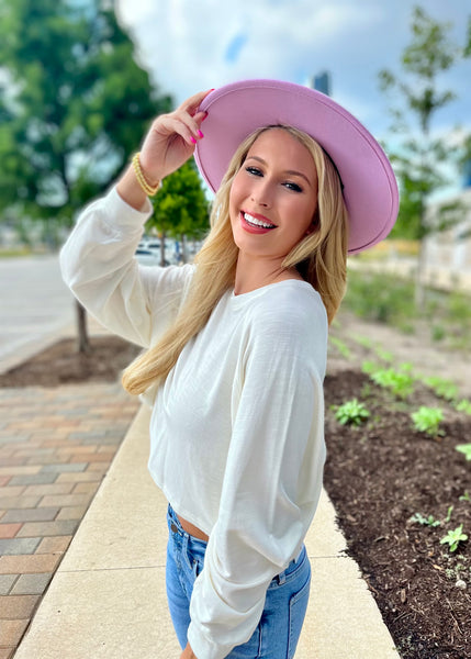 Posh Purple Flat Brim Hat
