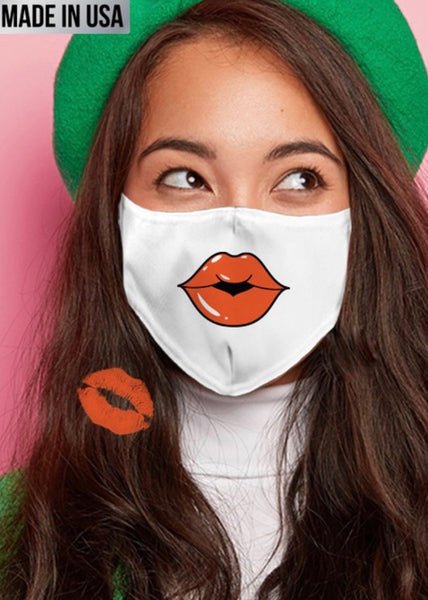 Adult Lips Mask - White