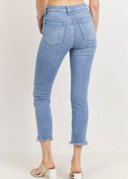 Isla High Rise Cropped Straight Leg Denim - SIZE 10