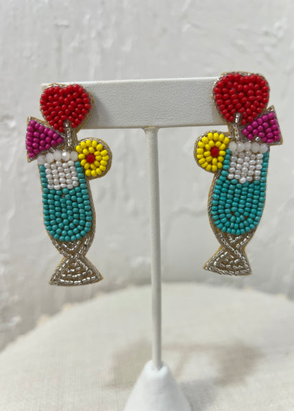 Beaded Cocktail Earrings