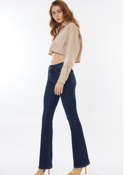 Haydee High Rise Bootcut Dark Denim Jeans
