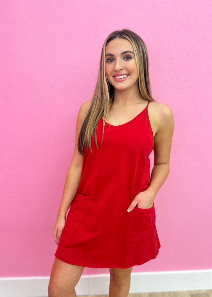 Friendly Advice Red Romper