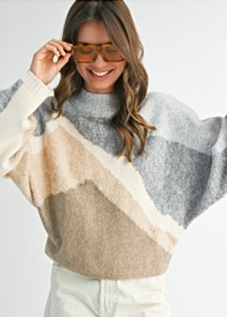So Dreamy Colorblock Sweater