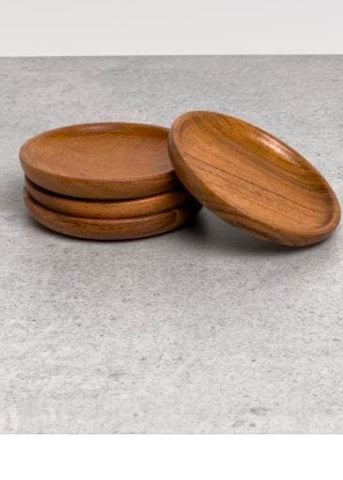 Natural Wood Coaster Set of 4