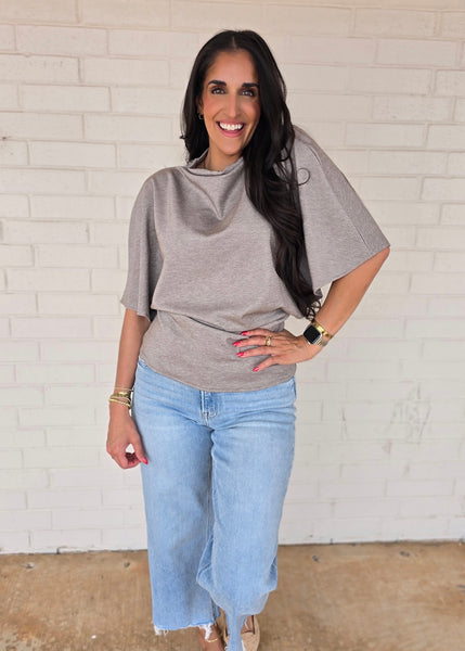 Tomorrow's Plan Mocha Dolman Sleeve Top