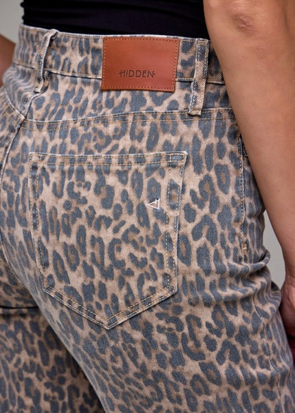 Ella Leopard Straight Leg Denim