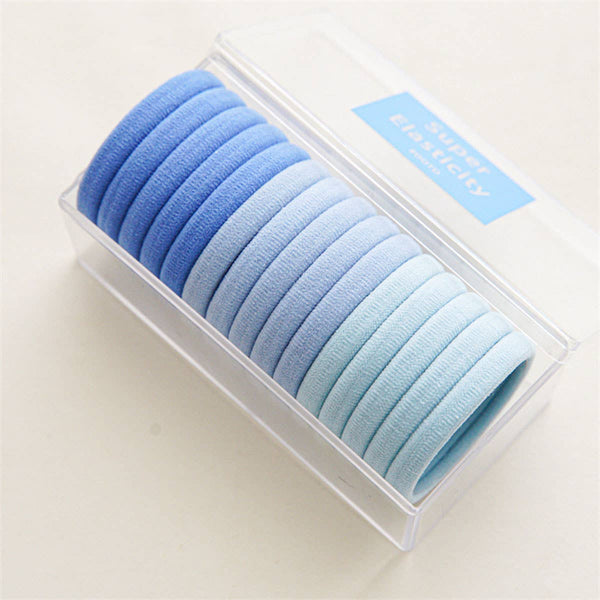 15PCS/BOX SUPER STRETCHY YELLOW ELASTIC HAIR TIES
