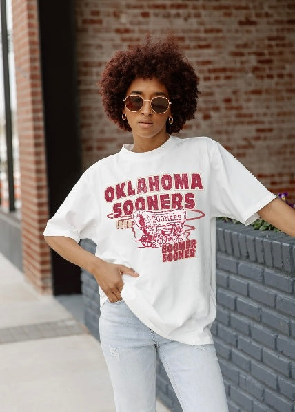 Oklahoma Sooners "In The Lead" Oversized Tee